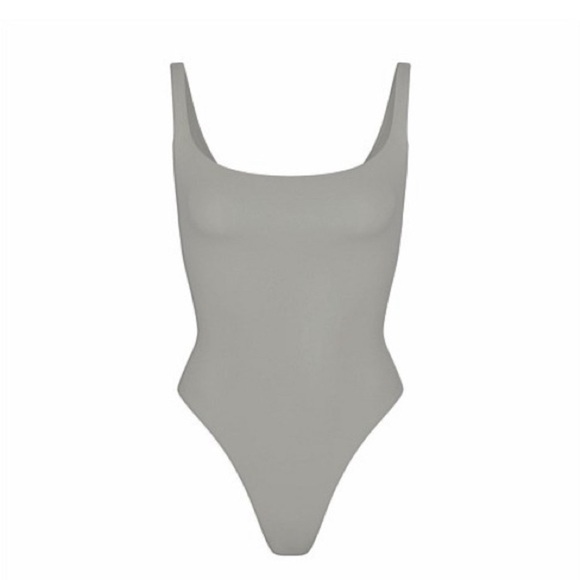 SKIMS Tops - SKIMS -Smoke- Square Neck Bodysuit Large BNWT